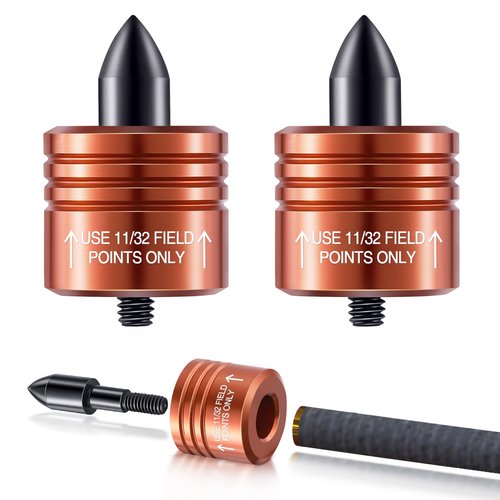 Feekoon 2 Pack Crossbow Bolt Decocking Head, Decocking Point Crossbow Arrow Release Tip Fit for Most Hunting and Competition Arrows and Bolts, Release Recurve, Compound Bow(Orange)