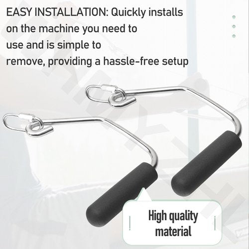 WHMYZHL Open Ended Chrome Grip Handles Compatible with Total Gym Home Workout Machines 2000, 2200, 2500, 3000, 3000XL, XL, XLS - for Supra, Electra, FIT Gym Accessories Handles