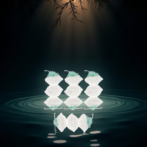 4 Pack Lantern Mantles Bulk Accordion Shape 95 On Attractive Design Double-Clip Three-Layer Gauze Cover Lights and Lanterns
