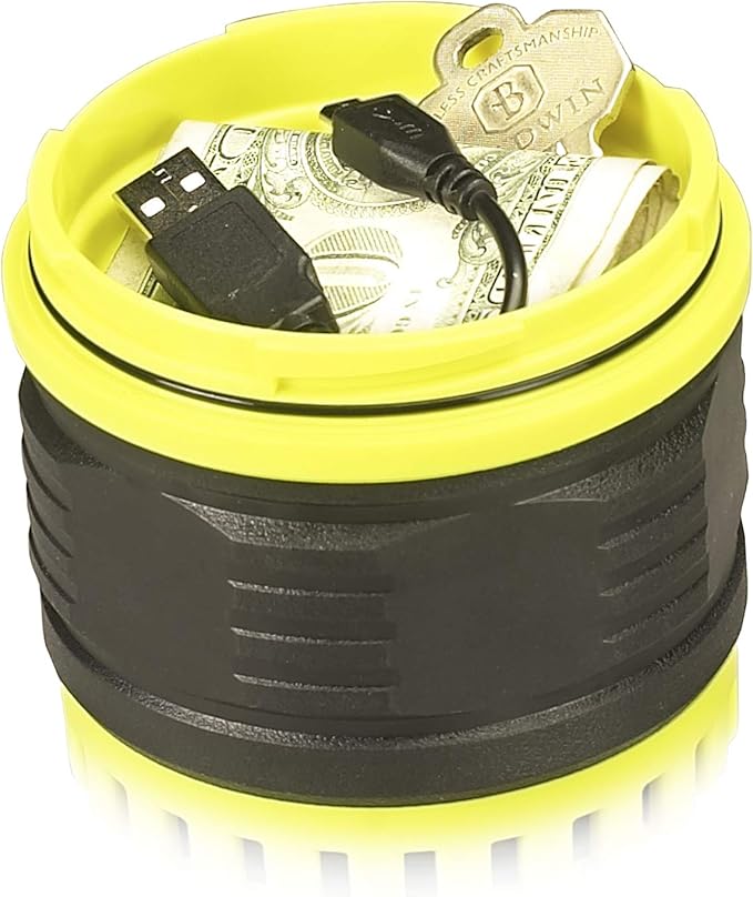 Streamlight 44945 Super Siege 1100-Lumen Rechargeable Outdoor Hand Lantern/Flashlight with 120-Volt AC Charger and Portable USB Charger, Yellow