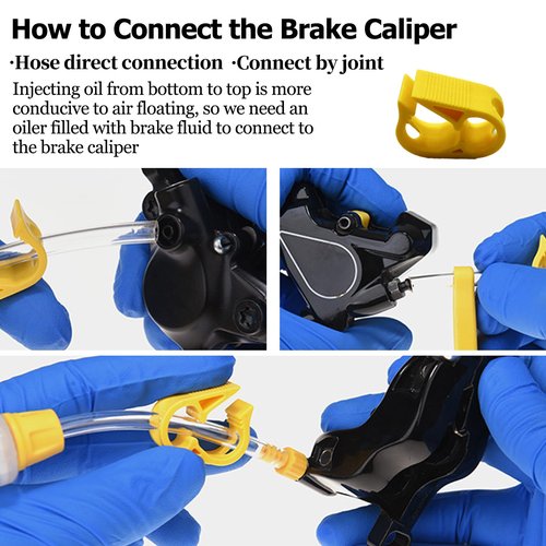 YOUMAYSTORY Hydraulic Brake Bleed Kit for Shimano,TEKTRO, MAGURA and Other Mineral Oil Brake Systems, Brake Fluid Change Hydraulic Kits, Including High Performance Brake Fluid Mineral Oil 120ml