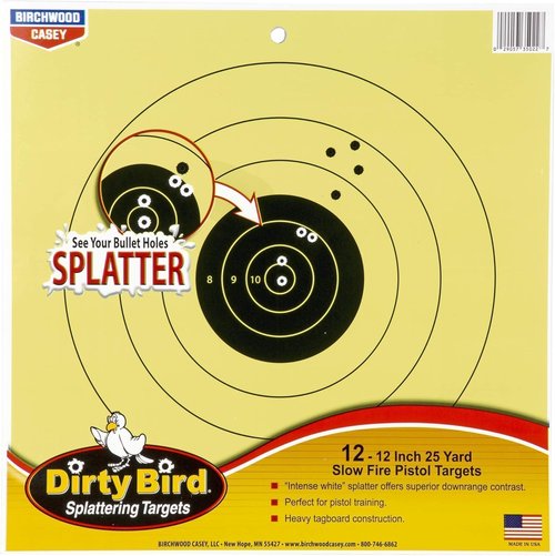 Birchwood Casey Non-Adhesive Dirty Bird Reactive Targets Practice Shooting for Indoor and Outdoor Use