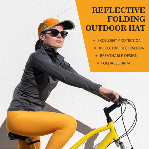 2 Pack Foldable Sports Hat with UPF 50+ Sun Protection Baseball Cap for Men Women Running Cap Quick Dry Portable Hat (Nylon, Dark Grey +Orange)