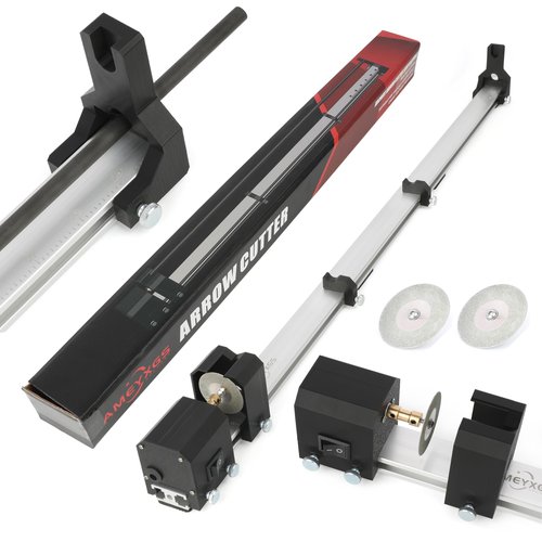 ZSHJGJR Archery Electric Arrow Cutter Saw 12000 RPM Electric Reciprocating Saw Adjustable Arrow Shaft Cutting Tool with Corundum Saw Blades for All Kinds Arrow Shaft DIY Accessory