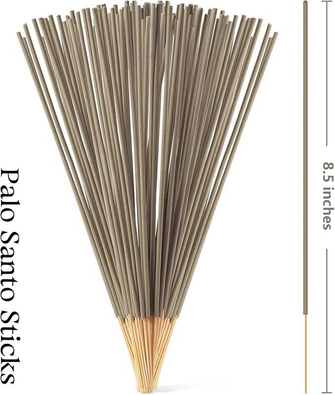 Incense Sticks, Incense 100 Sticks, Palo Santo Incense Sticks, Scented Incense with Wood Incense Stick Holder fot for Christmas, Church, Yoga, Wedding