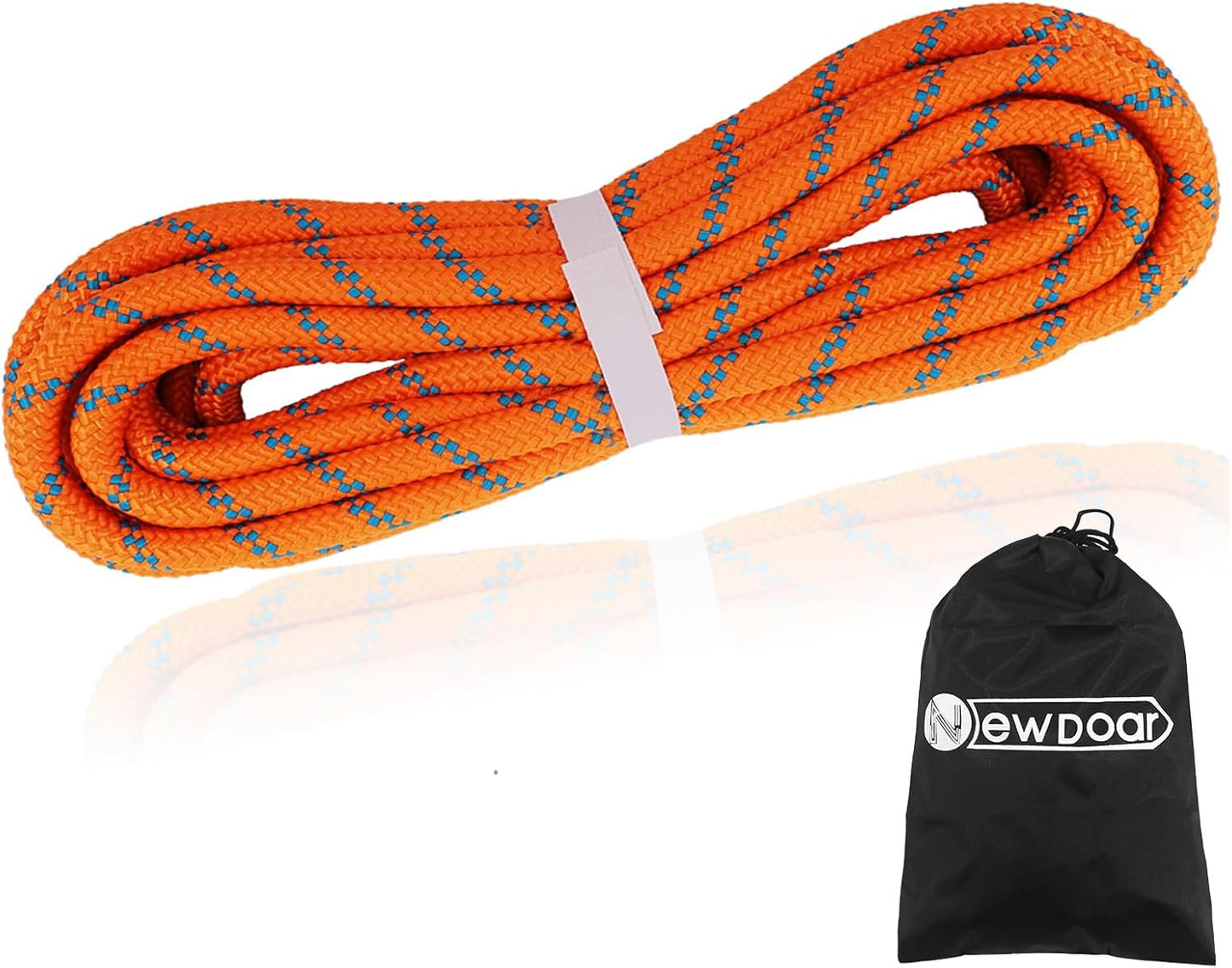 NewDoar 8mm Climbing Accessory Cord High Strength Rope Equipment for Mountain Climb, Fire Rescue Escape, Outdoor Survival, Camping (Polyester 20ft)