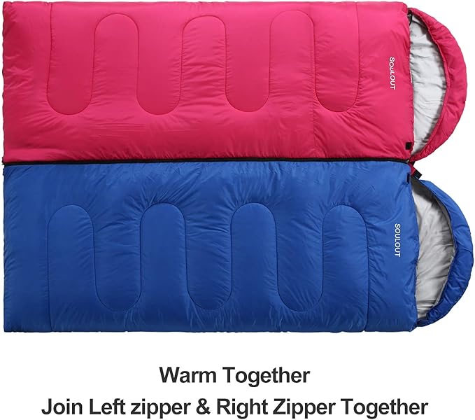 Sleeping Bag,3-4 Seasons Warm Cold Weather Lightweight, Portable, Waterproof Sleeping Bag with Compression Sack for Adults & Kids - Indoor & Outdoor: Camping, Backpacking, Hiking