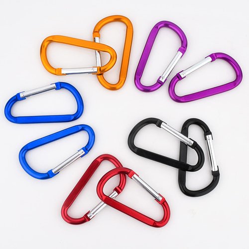 Craebuer Spring Snap Hook Carabiner D Ring Carabiner Clip Camping Accessories Fishing Hiking Traveling and Keychain