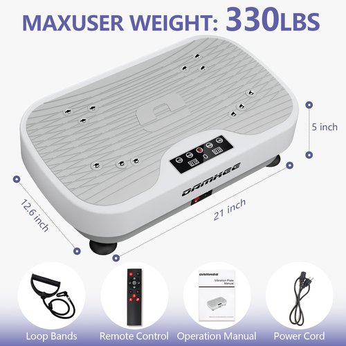 Vibration Plate Exercise Machine, Power Waver Vibration Plate Platform for Lymphatic Drainage, 9 Modes Whole Body Workout Vibrating Fitness Platform for Weight Loss & Shaping (A-2)