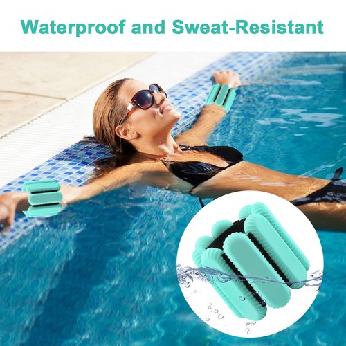 Wrist Weights for women,Wrist Ankle Weights for Strength Training,Graded Silicone Weighted Bracelet for Walking, Running, Yoga, Aerobics, Adjustable Training Intensity ankle weights for Women Set of 2 (1Lb Each)（Green）