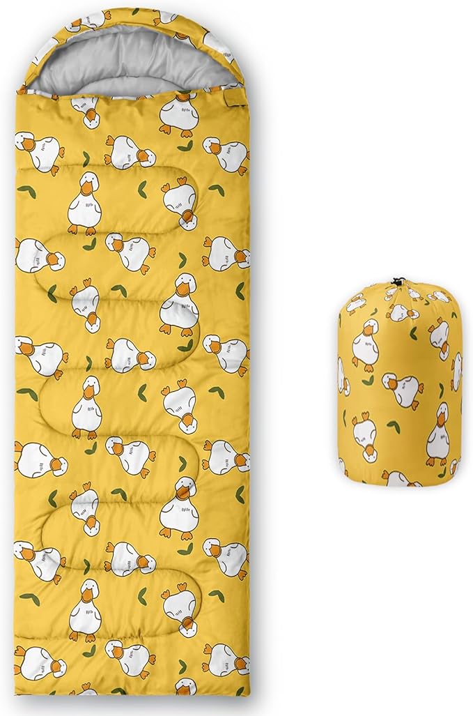 Axolotl Unicorn Sleeping Bag for Kids Boys Girls–Lightweight Warm Cold Weather Sleeping Bags,Waterproof Portable Sleeping Bag with Compression Sack for Camping Backpacking Outdoor Indoor