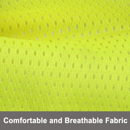AUOON Reflective Night Running Vest with Adjustable Strap & Breathable Holes, Ultrathin Lightweight Safety Vest with 360° High Visibility for Running, Jogging, Cycling, Hiking, Walking, Yellow