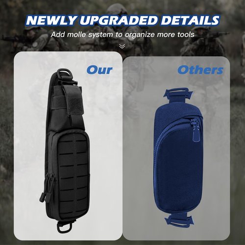 Jueachy Strap Shoulder Molle Accessories Pouch: Tactical Backpack Pocket Attachment Storage Phone Flashlight EDC