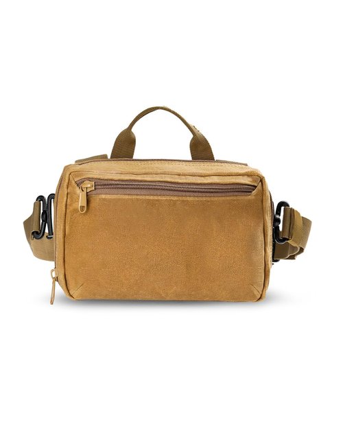 sayram SS1 EDC Sling Bag, Waxed Canvas EDC Sling Backpack, Men's Crossbody Pack Travel Hiking EDC Shoulder Backpack (Waxed canvas-Tan)
