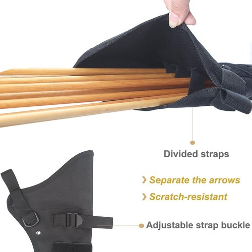 KRATARC Archery Lightweight Hip Arrow Quiver Foldable Compact Arrows Bag with Molle System Hanged for Target Shooting