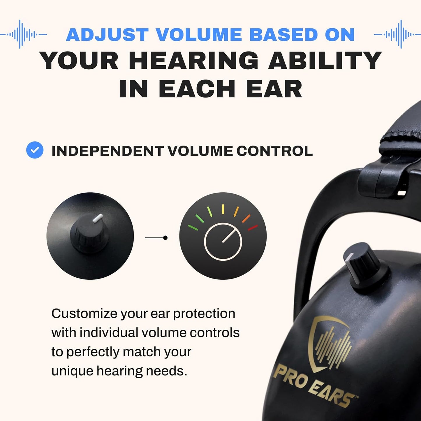 Pro Ears Gold II 30 Electronic Hearing Protection, Military Grade Tactical Ear Muffs, NRR 30 DB