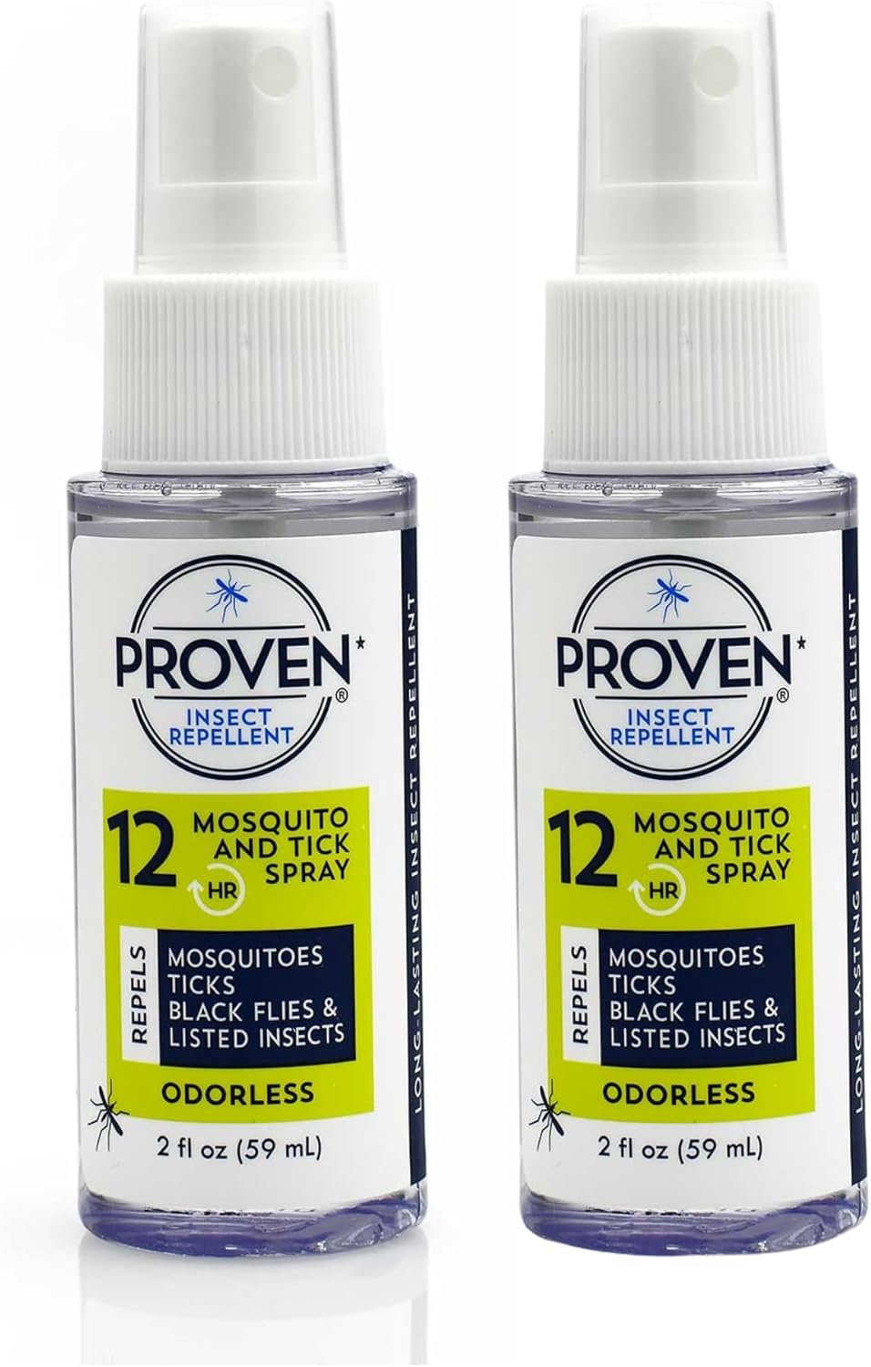 Proven Insect Repellent Spray, Keep Mosquitoes, Ticks and Flies Off, DEET Alternative Repellent, Up to 12-Hour Protection, Great for Camping or Hiking, 6 Ounce, Odorless Spray