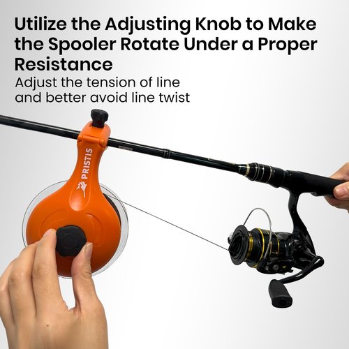 Pristis Fishing Line Winder, Reel Spooler with Unwinding System, Spool Holder with Handhold & Clamps, Anti-Twist Spooling Station, Adjustable Versatile Accessories for Baitcasting and Spinning Reel