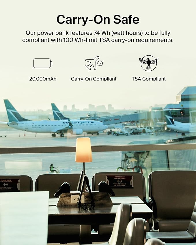 Belkin Portable Charger, Power Bank with Integrated Cable 20000 mAh 30W - Fast Charging USB C Power Delivery, iPhone Charger - iPhone 16 Series, iPad Pro, Galaxy S25 Series, & More - Blue