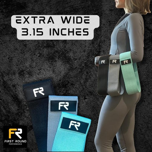 Resistance Bands Set with Carry Bag, 3 Pieces (Black)
