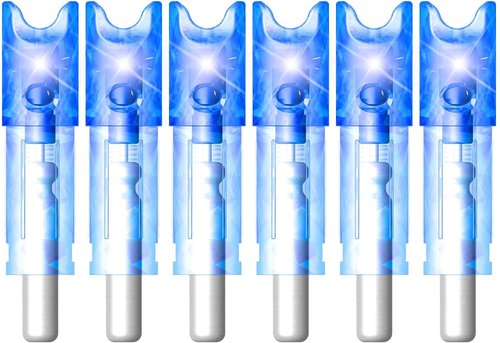 Lighted Nocks for Crossbow Led Illuminated Archery Nocks for Arrows with 7.62mm/.300" Arrow Nocks for Hunting-6 Pack