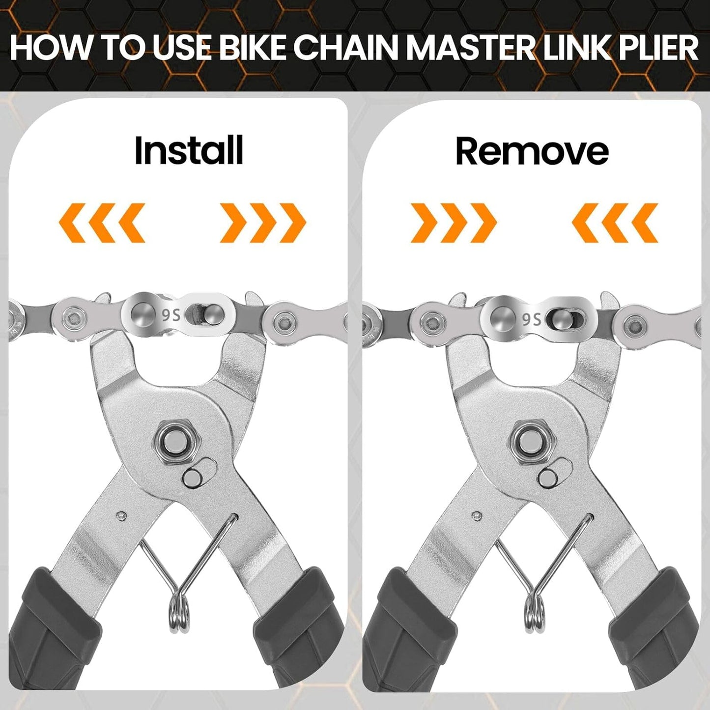 Oumers Bike Chain Repair Tools Set, Bicycle Chain Break Tool, Master Link Pliers, Bike Wear Checker Indicator Opener Closer Remover Pliers