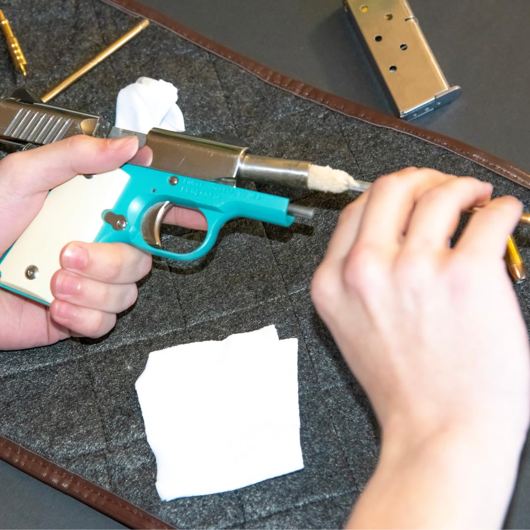 Rush Creek Creations Gun Cleaning Mat - Portable, Waxed Canvas, Handle, Weather Resistant Gun Cleaning and Shooting Mat