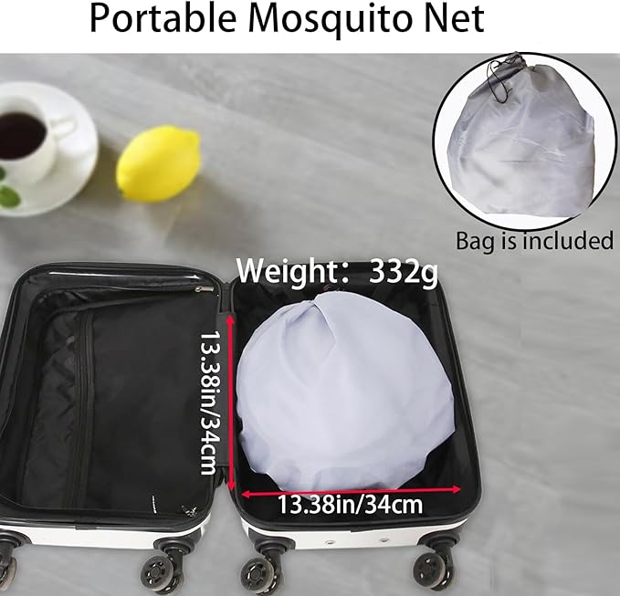 CMINGJ Large Pop Up Mosquito Tent, Portable Foldable Mosquito Net for Bed Camping Travel Patio (78 * 31 * 22inch) (Blue Fixed Size)