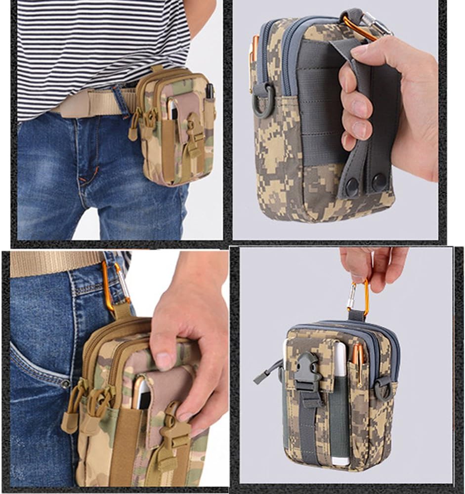 Small Multi-Purpose Poly Tool Holder EDC Pouch Waist Bag Military Nylon Utility Tactical Molle Pack Camping Hiking Pouch