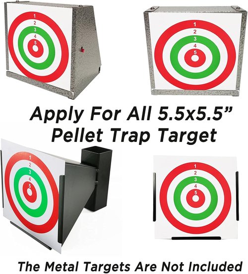 Atflbox BB Gun Trap with 50pcs Paper Target Bullet Catcher Shooting Target for Airsoft, Pellet, Rifle