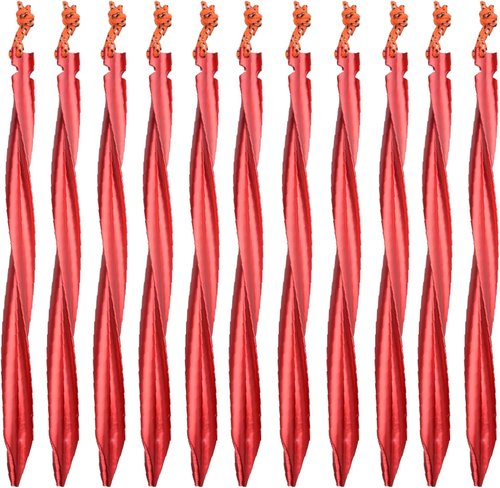 Azarxis Aluminum Tent Stakes Pegs Heavy Duty Lightweight for Camping Sand