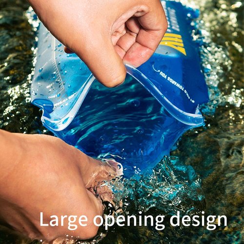 AONIJIE Foldable Hydration Bladder Water Reservoir 1.5L 2L 3L Leak Proof Easy Clean BPA Free Suitable for Bicycling Hiking Camping Hunting Running (Blue,2L)