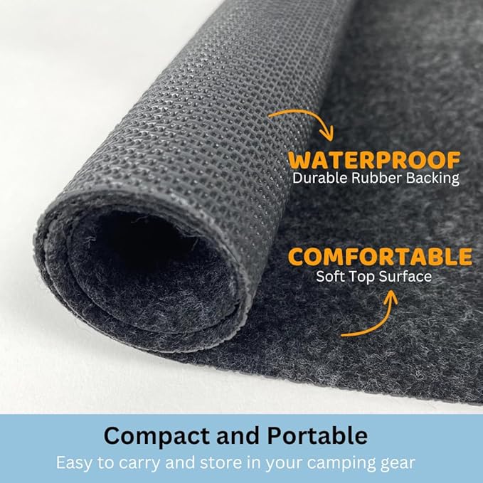 Tent Carpet Mat Camping Floor Rug Waterproof Durable Thick Portable and Foldable Lightweight Pad Insulated Picnic Non-Slip Carpet Outdoor Accessory (74"x 72")
