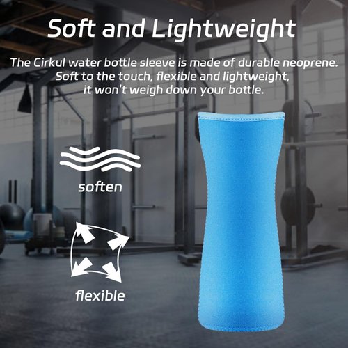 Sleeve for Cirkul Water Bottle 2Pcs, 22oz Water Bottle Sleeve for Cirkul Plastic and Stainless Steel Bottle Neoprene Insulated Water Bottle Cover for Retaining Temperature - Blue