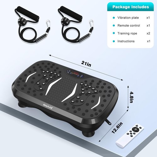 Vibration Plate Exercise Machine,Carbon Fibre Vibration Plate for Lymphatic Drainage,Vibrating Plate for 150-Speed Adjustable with 450 lbs Capacity Full Body Workout Home Gym Equipment (Men & Women)