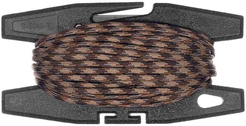 Paracord Spool Tool with 50 or 100 Feet of 550 7-Strand Parachute Cord - USA Made