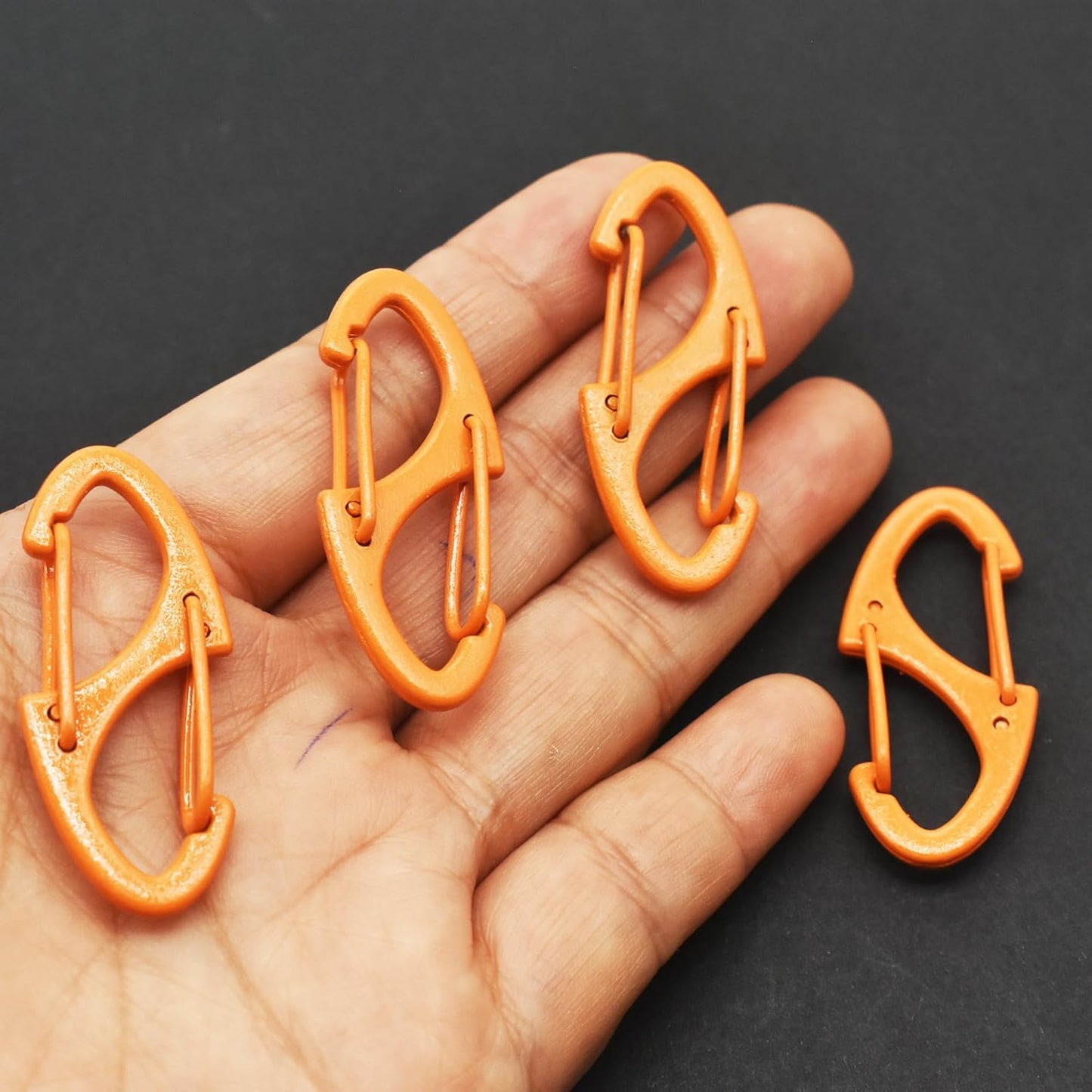 Small Carabiner Clips 1.6 inch(41mm) Metal Double Sided Spring Gate Snap Hooks Keychain Clasp Accessories