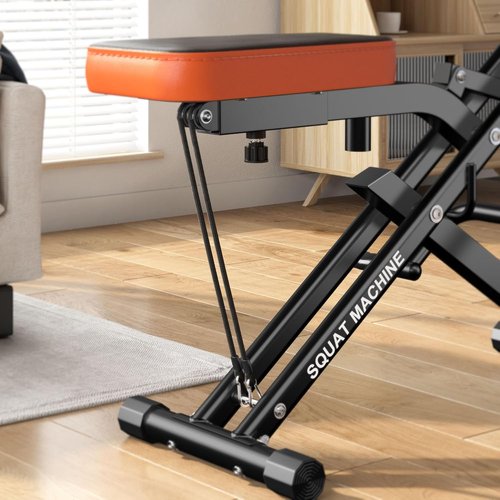 SogesGame Squat Machine for Home, 2 in 1 Squat Rowing Machine, Foldable Leg Training Machine, Squat Trainer for Glutes & Legs Workout