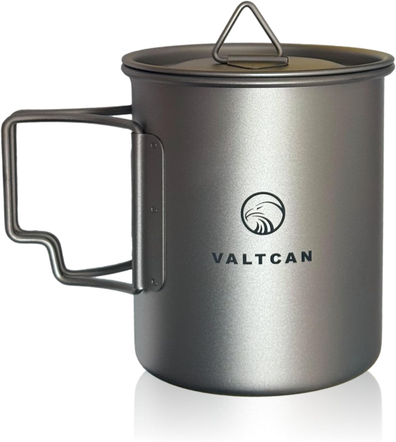 Valtcan 450ml Titanium Camping Cup with Tight Lid 15.2oz or 1.9 Cups Capacity