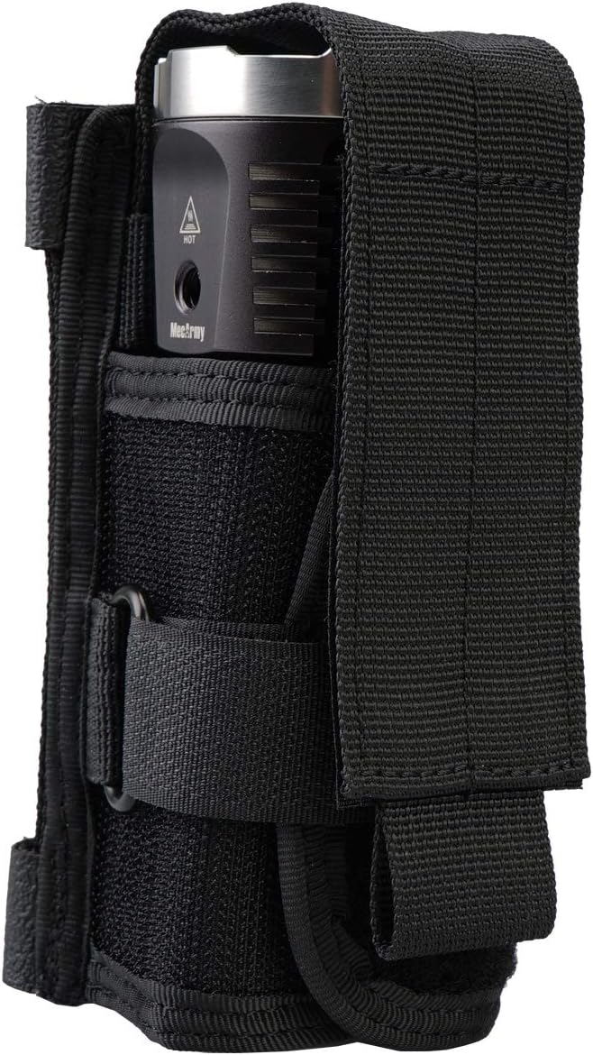 VIPERADE Tactical Flashlight Holster, Molle Flashlight Holder for Belt, Flashlight Pouch, Open Top Flashlight Holder for Vertical & Horizontal Carrying
