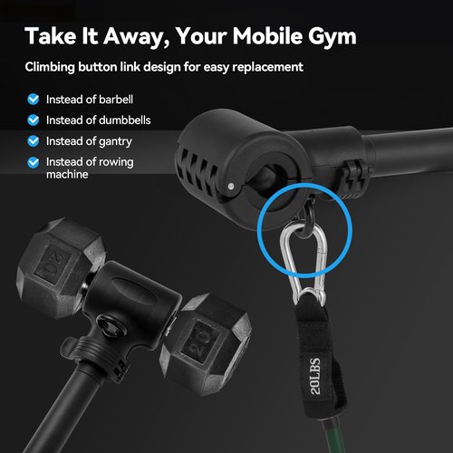 Dumbbell Converter Set， Convert Dumbbells to Barbell Set，Barbell Dumbbells Converter for Home Gym ， Weights Lifting for full Body Workouts，Adjustable weights & Up to 200 lb Capacity Weight Barbell，Collocation（exercise bands ）