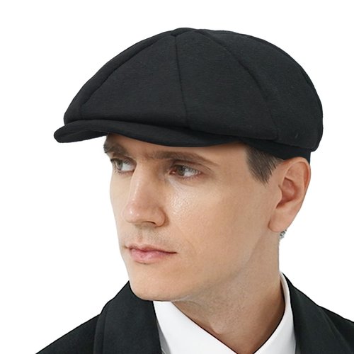 KUJUHA Wool Newsboy Cap for Men Flat Irish Cabbie Ivy Gatsby Newsboy Driving Hat Hunting Cap
