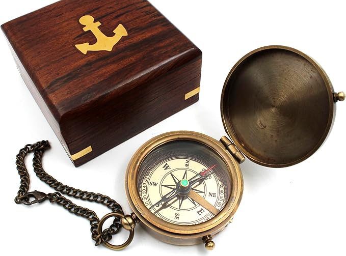 to My Husband Brass Compass Engraved – Son Birthday Gifts, Graduation, Confirmation, Baptism Gifts, Stocking Stuffer, Valentine's Day Gift for Husband