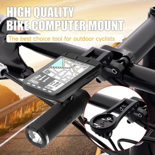 BIKOOCO Out Front Adjustable Bicycle Mount - Bike for Garmin Extended Mountain Bike Computer Road Mountain Cycling GPS Combo Extended Bike Accessories for 38mm Handlebar