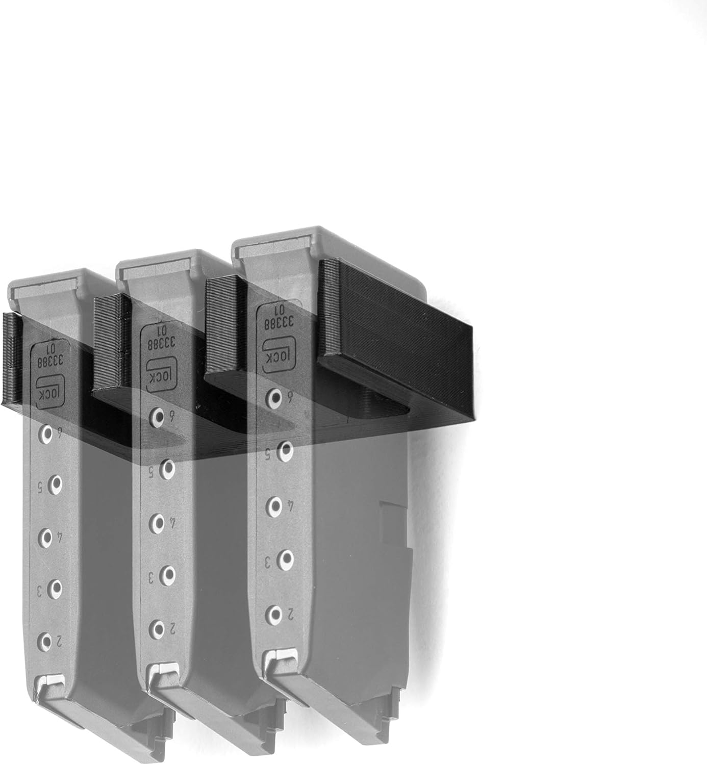 Spartan Mounts Compatible with Glock Magazines | Firearm Accessories, Wall Mount Mag Display for Gun Room, Ammo Storage, Gun Safe Armory Tactical.