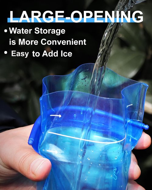WRELS Hydration Bladder,Water Bladder for Hydration Pack,BPA-Free Leakproof Water Reservoir for Hiking Running Camping Cycling,1L