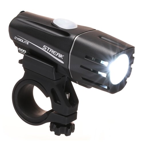 Cygolite Streak 600 Lumen Bicycle Light – 7 Light Modes – Use Day and Night – Compact, Durable, IP67 Waterproof– Secure Hard Mount– USB-C Rechargeable – for Road, Mountain, Commuter Bicycles