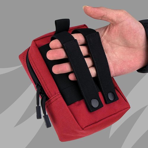 IronSeals 2 Pack Tactical Molle EDC Pouch Multi-Purpose Compact Pack Water-Resistant Utility Pouch with Flag Patch