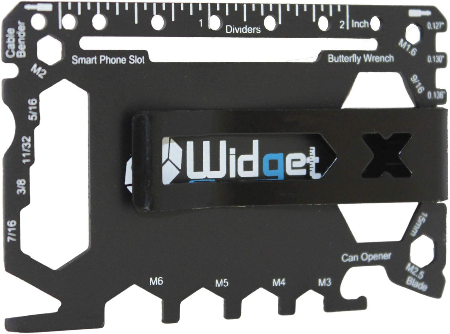 W4W, Multi purpose survival Pocket tool - Stocking Stuffers for Men Great Christmas gifts - Credit Card Wallet Size Ninja Multitool - 43 in 1 (Black)