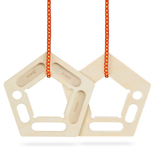 FRUITEAM Hangboard Holds in Wood for Rock Climbing,Portable Hangboard Rock Climbing,Finger Strengthener for Pull-up Grip Arm Training Indoor and Outdoor